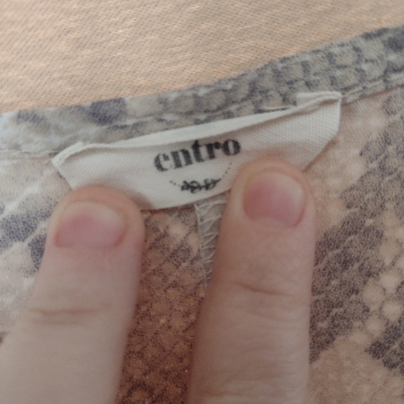 Entro Sheer Snake Skin Print Shirt - Picture 3 of 4